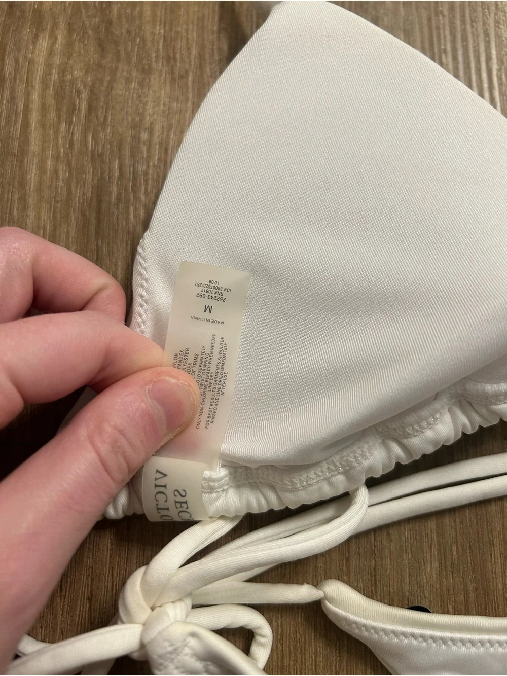 Victoria’s Secret White Beaded Triangle Bikini Set